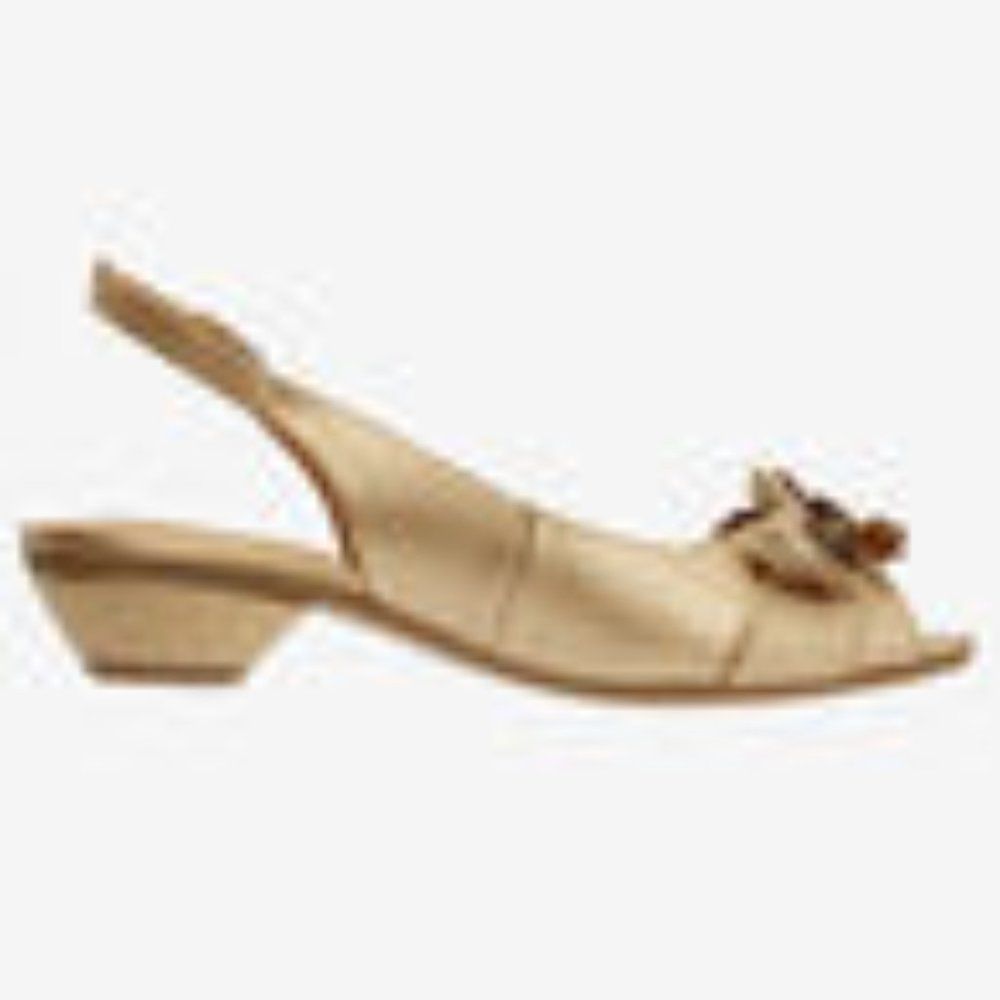 (1534) Comfort View Gold Rider Slingback Shoe Size 11 WW - Picture 4 of 6